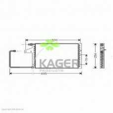 94-5867 KAGER Конденсатор, кондиционер