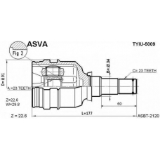 TYIU-5009 ASVA Шарнирный комплект, приводной вал