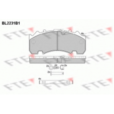BL2231B1 FTE Комплект тормозных колодок, дисковый тормоз