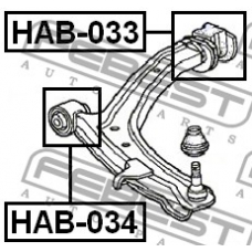 HAB-034 FEBEST Подвеска, рычаг независимой подвески колеса