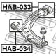 HAB-034<br />FEBEST<br />Подвеска, рычаг независимой подвески колеса