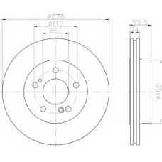 8DD 355 103-041 HELLA Тормозной диск