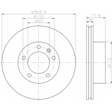 8DD 355 108-921 HELLA Тормозной диск