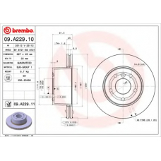 09.A229.11 BREMBO Тормозной диск