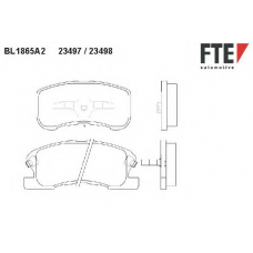 BL1865A2 FTE Комплект тормозных колодок, дисковый тормоз