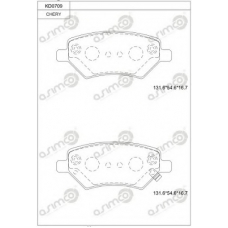 KD0709 ASIMCO Комплект тормозных колодок, дисковый тормоз