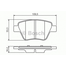 0 986 494 416 BOSCH Комплект тормозных колодок, дисковый тормоз