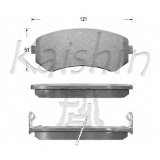 D1116 KAISHIN Комплект тормозных колодок, дисковый тормоз