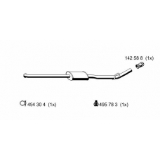 522182 ERNST Средний глушитель выхлопных газов