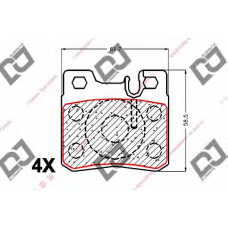 BP1867 DJ PARTS Комплект тормозных колодок, дисковый тормоз