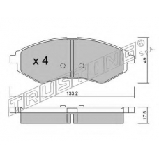 524.0 TRUSTING Комплект тормозных колодок, дисковый тормоз