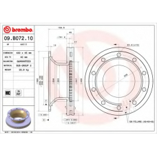 09.B072.10 BREMBO Тормозной диск