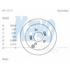 BR-3219 KAVO PARTS Тормозной диск