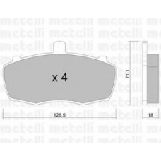 22-0692-0 METELLI Комплект тормозных колодок, дисковый тормоз