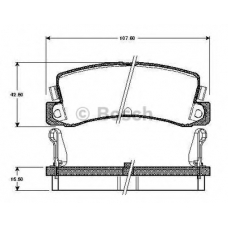 0 986 TB2 564 BOSCH Комплект тормозных колодок, дисковый тормоз