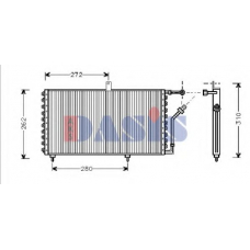 162070N AKS DASIS Конденсатор, кондиционер