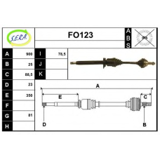 FO123 SERA Приводной вал