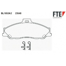 BL1853A2 FTE Комплект тормозных колодок, дисковый тормоз
