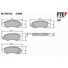 BL1697A4 FTE Комплект тормозных колодок, дисковый тормоз
