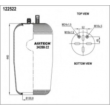 34390-22 P Airtech Кожух пневматической рессоры