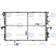 8MK 376 718-784 HELLA Радиатор, охлаждение двигателя