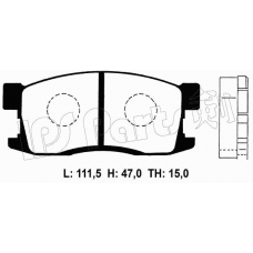 IBD-1416 IPS Parts Комплект тормозных колодок, дисковый тормоз