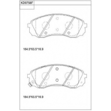 KD9756F ASIMCO Комплект тормозных колодок, дисковый тормоз