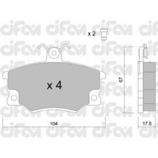 822-030-1 CIFAM Комплект тормозных колодок, дисковый тормоз