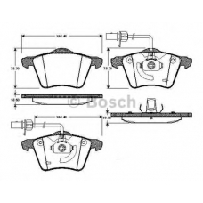 0 986 TB2 795 BOSCH Комплект тормозных колодок, дисковый тормоз