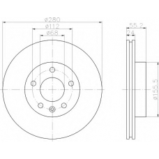 8DD 355 105-591 HELLA Тормозной диск