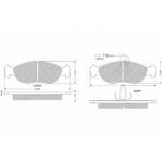 PF11711 PROCODIS FRANCE Комплект тормозных колодок, дисковый тормоз