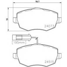 8DB 355 012-861 HELLA PAGID Комплект тормозных колодок, дисковый тормоз