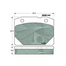 GDB140 TRW Комплект тормозных колодок, дисковый тормоз