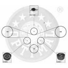 SK-1343 OPTIMAL Комплект ремня грм