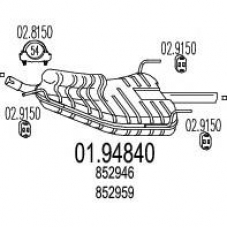01.94840 MTS Глушитель выхлопных газов конечный