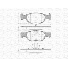 363702160351 MAGNETI MARELLI Комплект тормозных колодок, дисковый тормоз