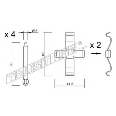 KIT.085 TRUSTING Комплектующие, колодки дискового тормоза