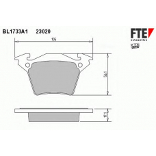 BL1733A1 FTE Комплект тормозных колодок, дисковый тормоз