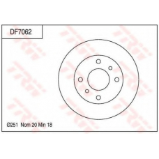 DF7062 TRW Тормозной диск