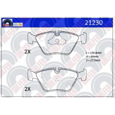 21230 GALFER Комплект тормозных колодок, дисковый тормоз
