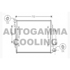 104748 AUTOGAMMA Радиатор, охлаждение двигателя