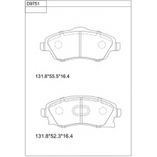 KD9751 ASIMCO Комплект тормозных колодок, дисковый тормоз