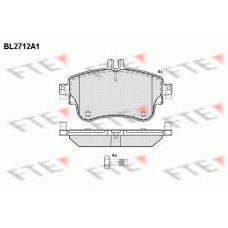 BL2712A1 FTE Комплект тормозных колодок, дисковый тормоз