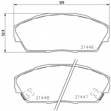 8DB 355 006-301 HELLA Комплект тормозных колодок, дисковый тормоз