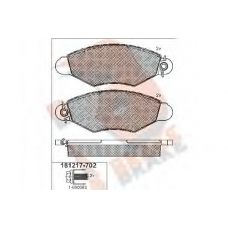 RB1217-702 R BRAKE Комплект тормозных колодок, дисковый тормоз