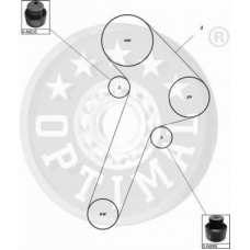 SK-1033 OPTIMAL Комплект ремня грм