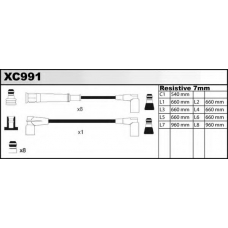 XC991 QUINTON HAZELL Комплект проводов зажигания
