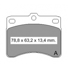 834370 Vema Комплект тормозных колодок, дисковый тормоз