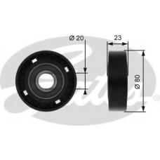 T36208 GATES Паразитный / ведущий ролик, поликлиновой ремень
