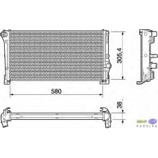 8MK 376 754-371 HELLA Радиатор, охлаждение двигателя